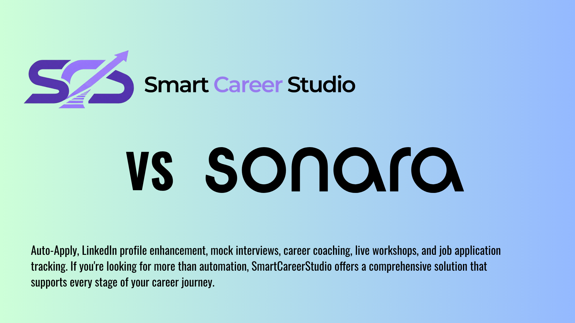 SmartCareerStudio vs. Sonara